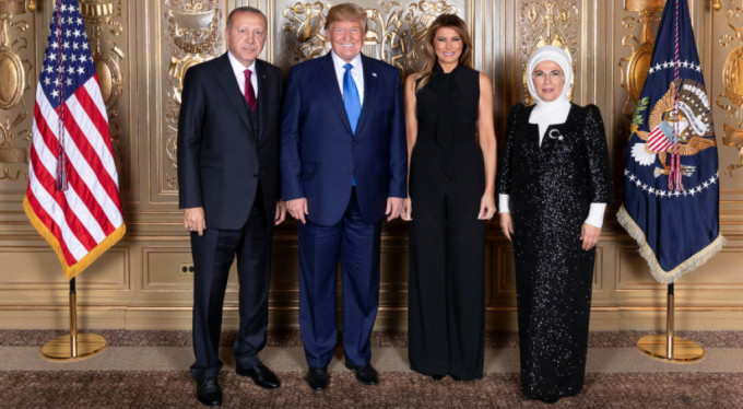 Erdoğan ve Trump resepsiyonda buluştu