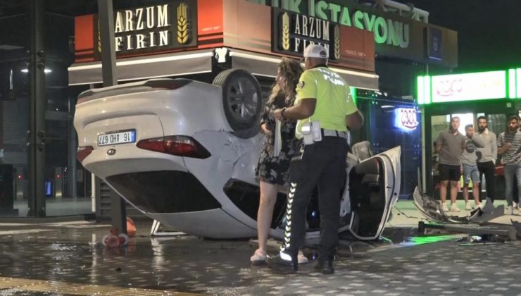 Bursa’da alkollü sürücü kontrolü kaybetti! Yürüyüş parkuruna uçtu