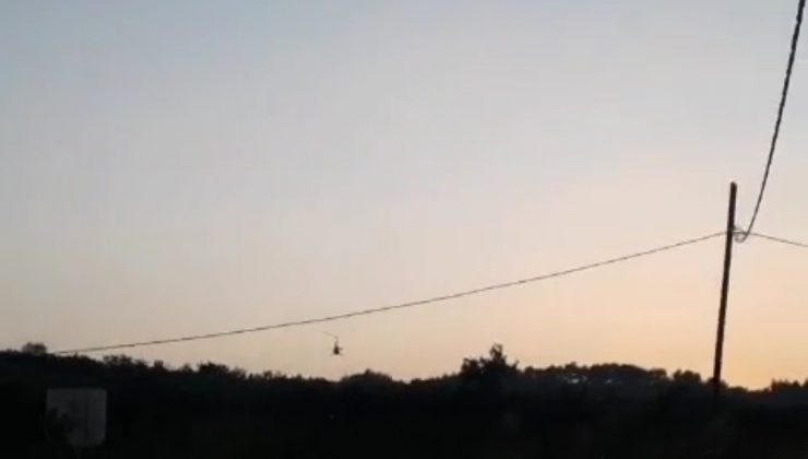 Bursa’da hava aracının düştüğü anlar kamerada