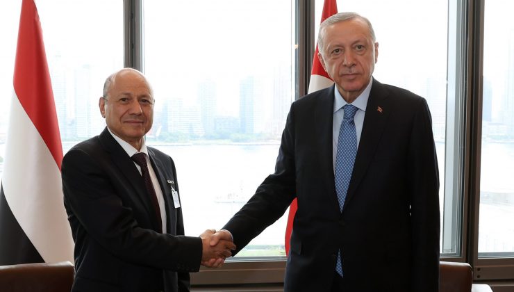 Cumhurbaşkanı Erdoğan, Yemen Cumhurbaşkanlığı Liderlik Konseyi Başkanı el-Alimi ile görüştü