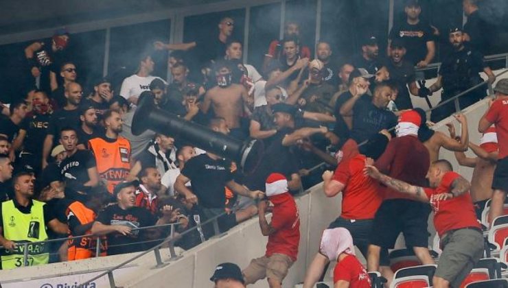Nice-Köln maçı, taraftar olayları nedeniyle ertelendi