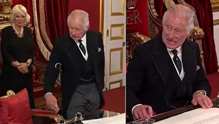 Kral Charles yemin töreninde tepki çekti