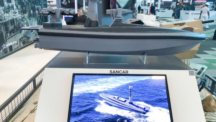 Silahlı insansız deniz aracı Sancar, ilk kez vitrine çıktı