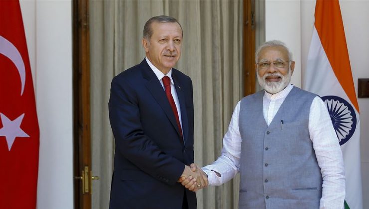 Cumhurbaşkanı Erdoğan, Narendra Modi ile görüştü
