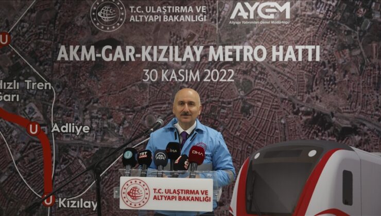 Karaismailoğlu: AKM-Gar-Kızılay Metro Hattı’nı halkımızın hizmetine sunacağız