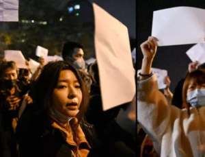 Çin’deki protestoların sembolü boş beyaz kağıtlar oldu