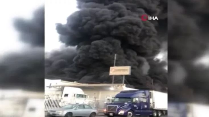 Meksika’da fabrika yangını: Dumanlar gökyüzünü kapladı