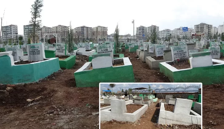Depremden sonra sel… Depremzedelerin mezarları çöktü! İç acıtan görüntüler