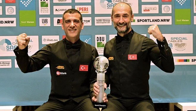 Türkiye 3 bant bilardoda dünya şampiyonu