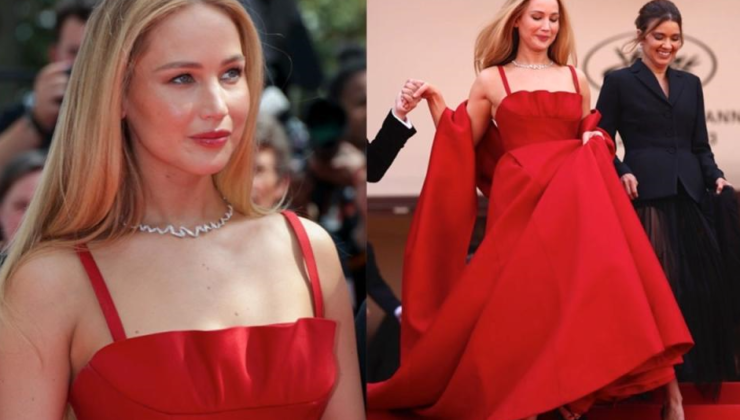 Jennifer Lawrence Cannes Film Festivali kırmızı halısındaki “ilginç” ayakkabı seçimiyle çok konuşuldu