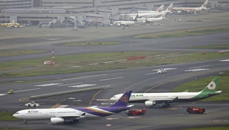 Japonya’da pistte korkutan anlar: İki yolcu uçağı temas etti