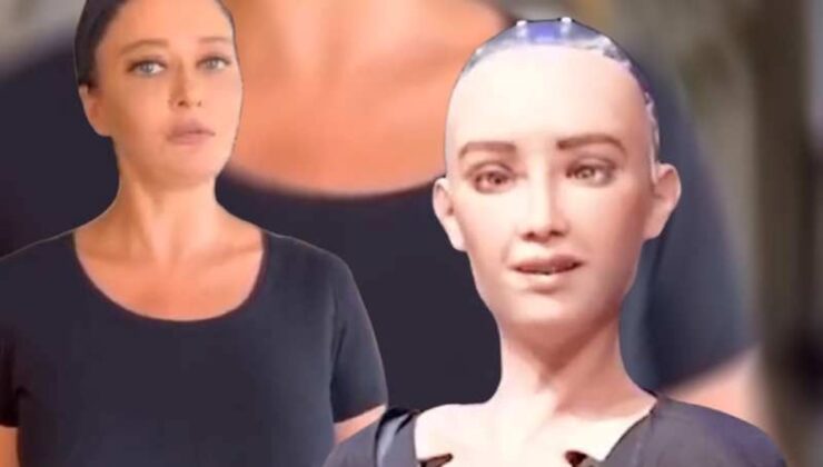 Nurgül Yeşilçay, robot Sophia’yı taklit etti!