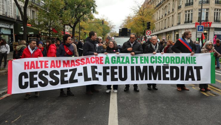 Paris’te Filistin’e büyük destek!