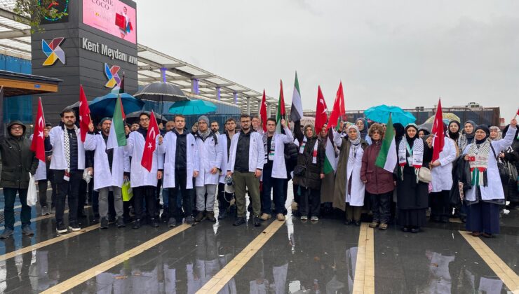 Bursa’da doktorlar Filistin için yürüdüler!