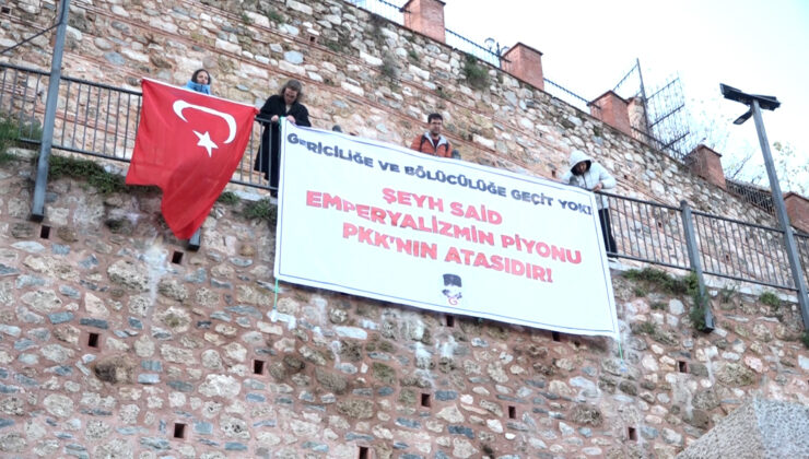 Bursa’da ‘Şeyh Said’ eylemine Türk Bayrağı ve pankartlı yanıt