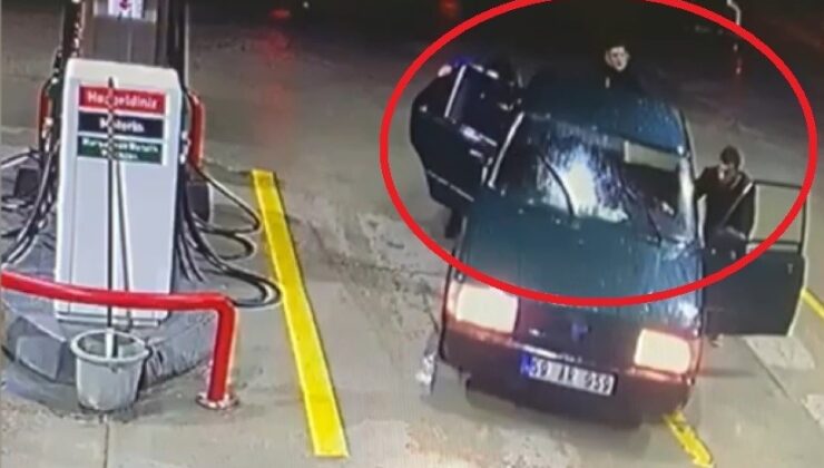 Çaldıkları otomobilin yakıtı bitince petrol istasyonunda yakalandılar!