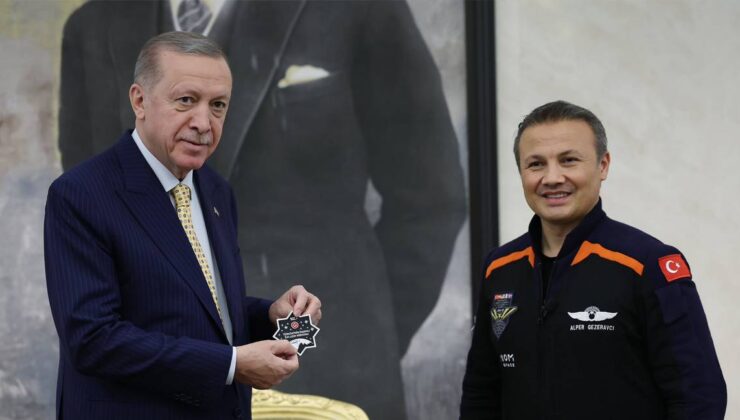 Erdoğan ve Türkiye’nin ilk astronotu Alper Gezeravcı bir araya geldi