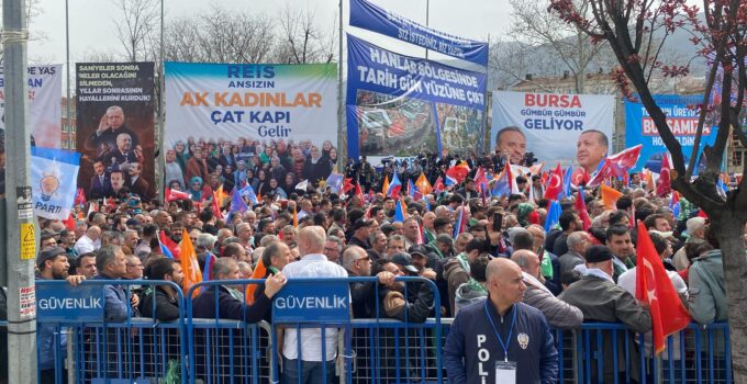 Cumhurbaşkanı Erdoğan’ın Bursa mitinginden kareler