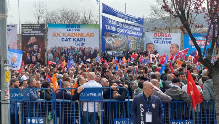 Cumhurbaşkanı Erdoğan’ın Bursa mitinginden kareler