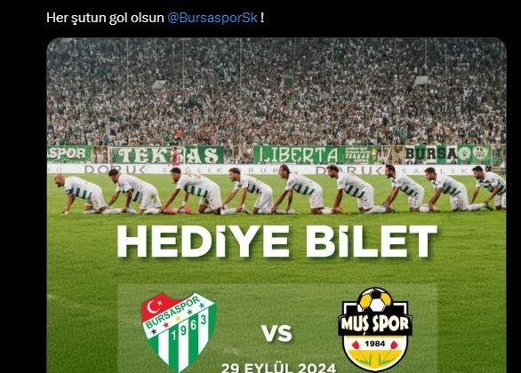 Vekili Varank’tan Bursaspor taraftarlarına hediye bilet