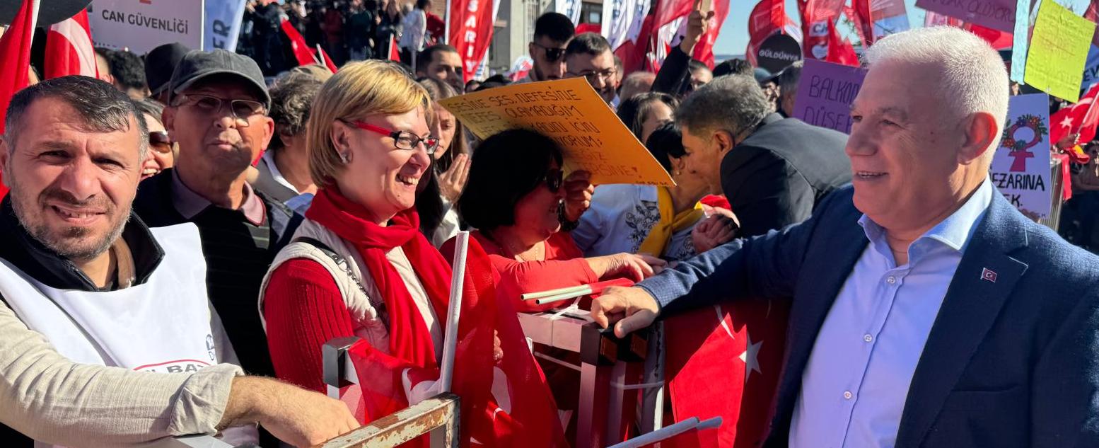 Başkan Bozbey’den teröre ve şiddete karşı yaşam hakkına destek